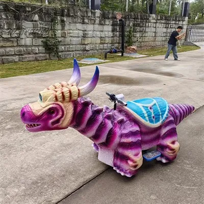 Purple Dinosaur Battery Cart